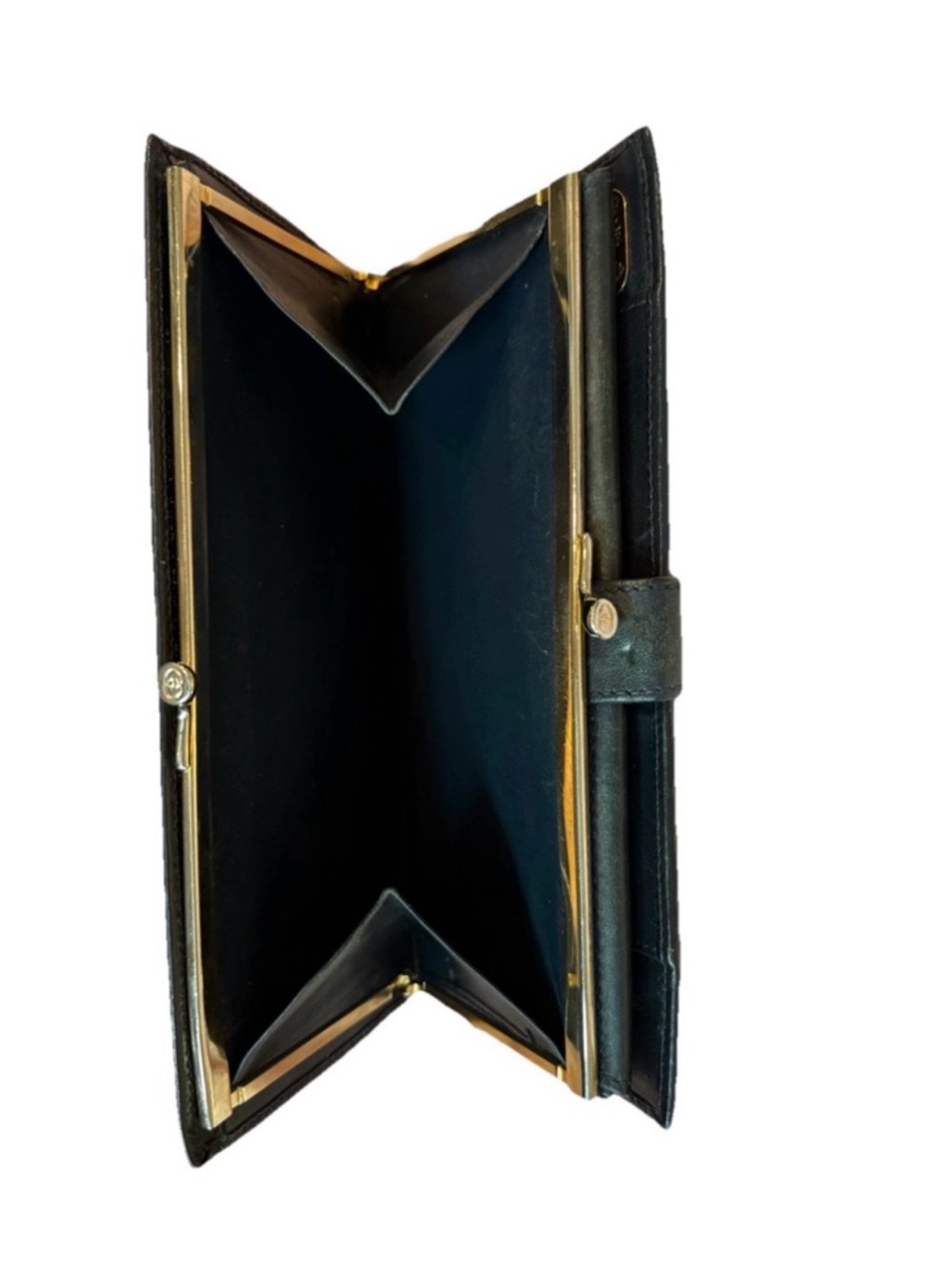 '80s Vintage Gucci Navy GG Long Monogram Clutch-Wallet - Picture 5 of 14